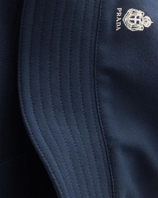 Prada Blue Old Piqué Bucket Hat for men