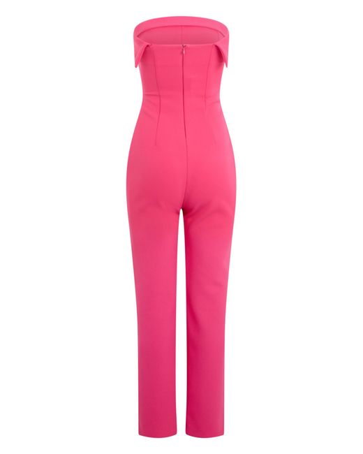 Philosophy Di Lorenzo Serafini Pink Strapless Jumpsuit