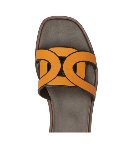 Tod's Brown Chain Open-Toe Sandals
