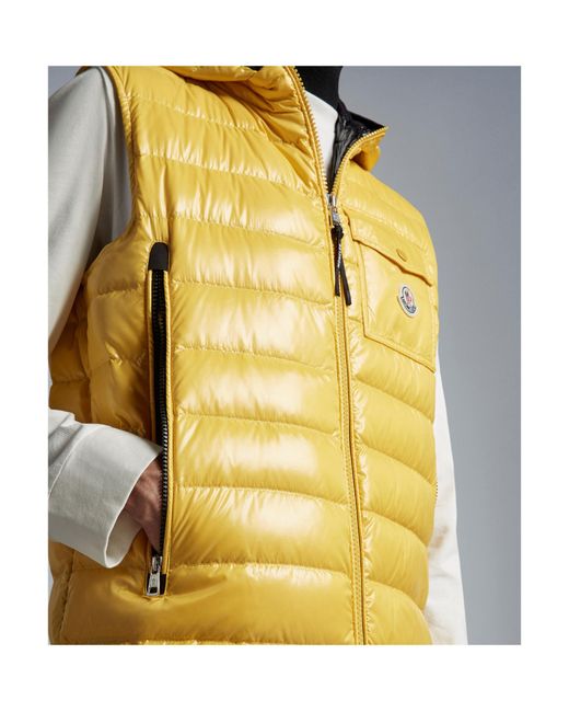 Moncler Yellow Ragot Down Gilet for men
