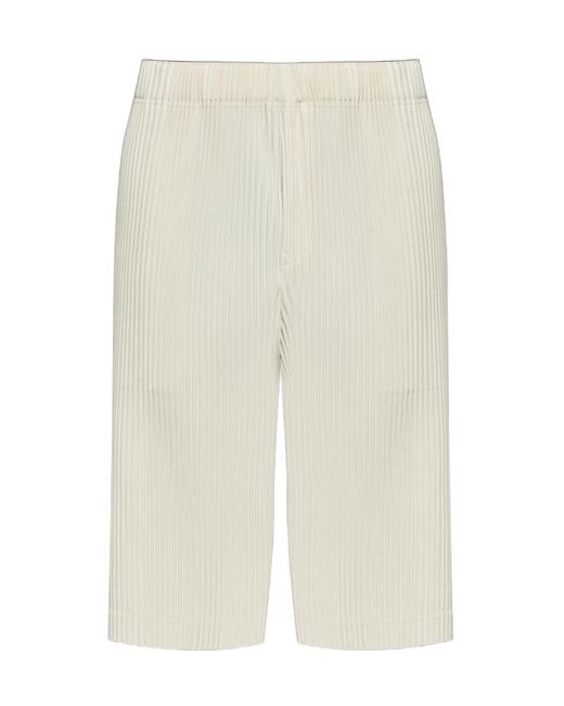 Homme Plissé Issey Miyake White Homme Plissé Issey Miyake Wear Or Wrap Shorts for men