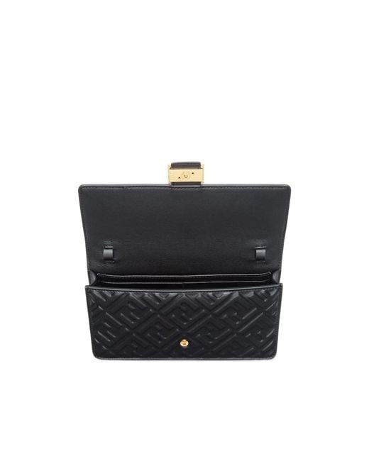 Fendi Black Wallet On Chain Baguette