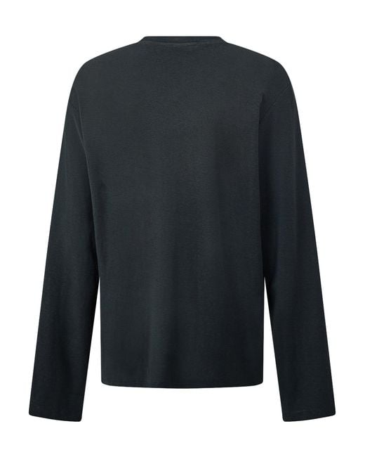 Acne Black Minimalstyle Crewneck Tshirt for men