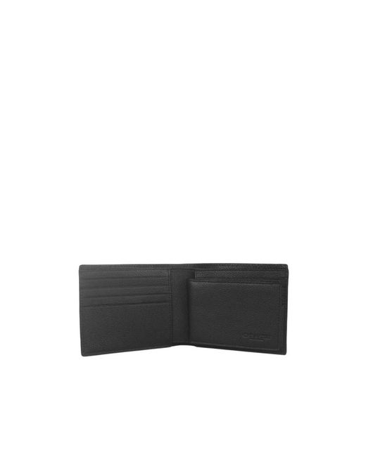 COACH Black Logo Folding Wallet for men