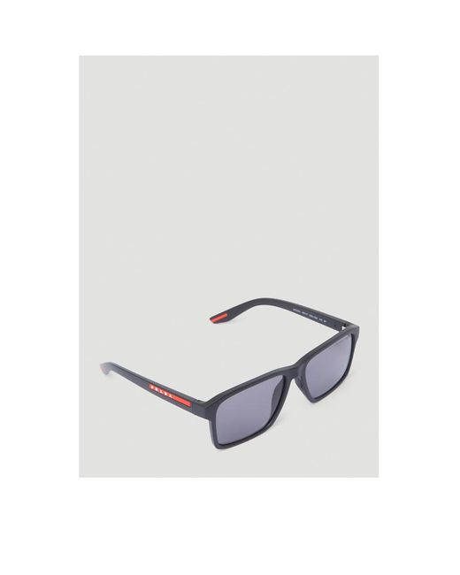 Prada Linea Rossa White Geometric Frame Sunglasses for men