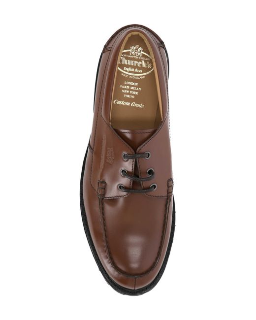 Church's Brown Round Toe Lace-Up Shoes for men