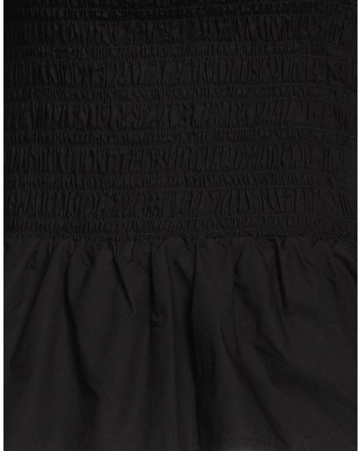 Ganni Black Pleated Top