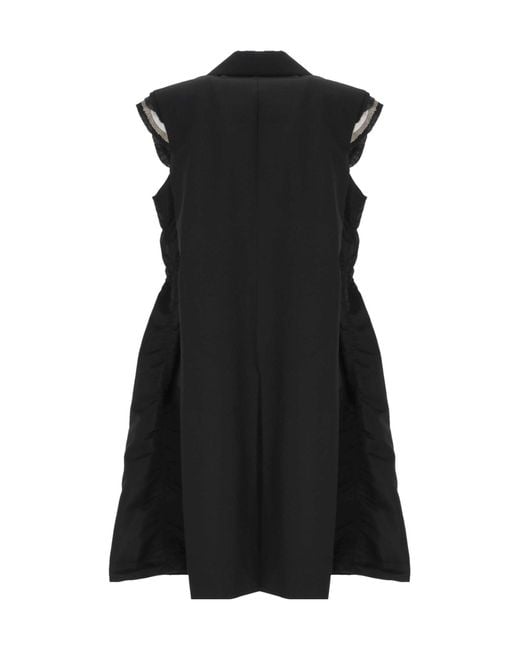 Sacai Black Long Vest