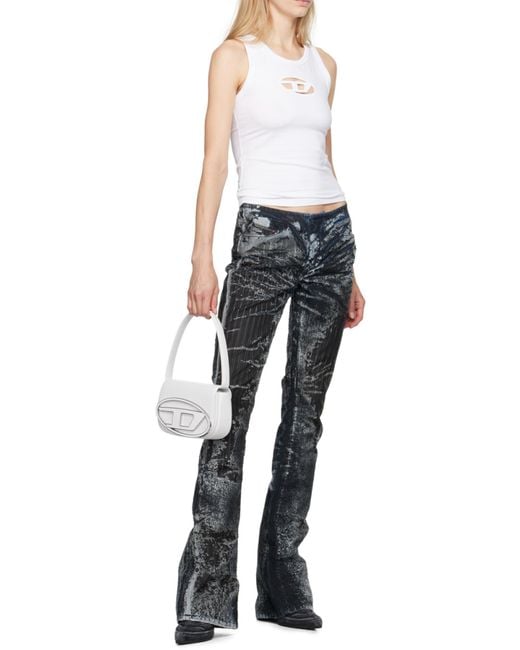 DIESEL White Oval-D Tank Top