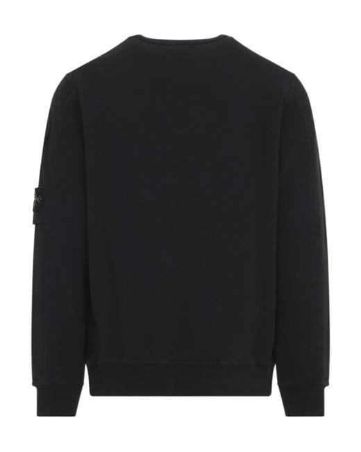 Stone Island Black Crew-Neck Sweatshirt for men