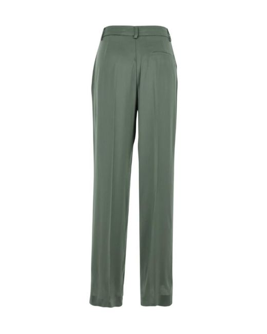Semicouture Green Semi Couture Pleated Straight-Leg Pants