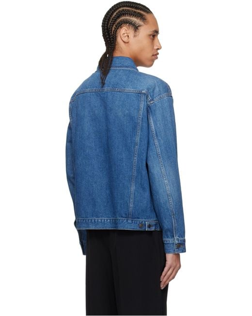The Row Blue Seb Jacket In Cotton for men