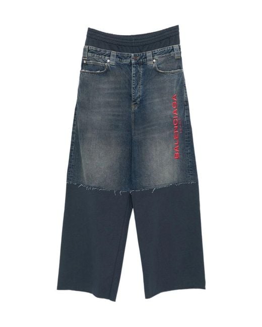 Balenciaga Blue Insert Joggers Jeans for men
