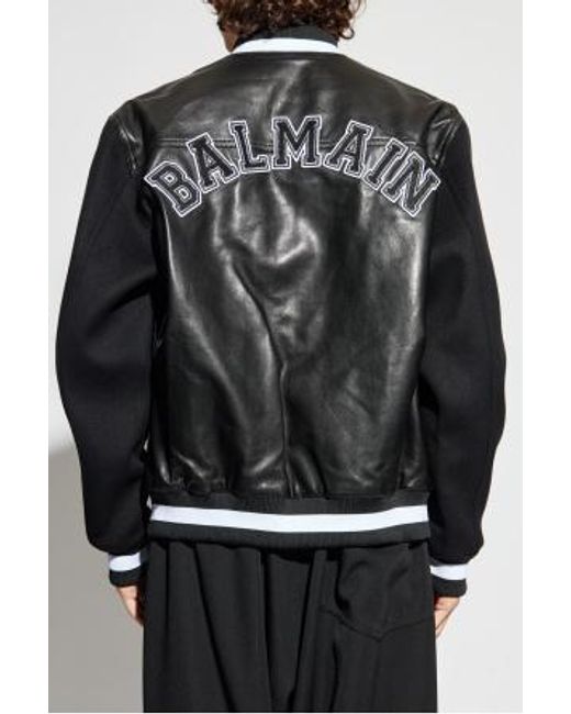 Balmain Black Bomber Jackets for men