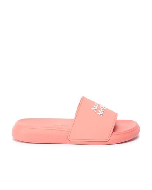 McQueen Pink Logo Pool Slides