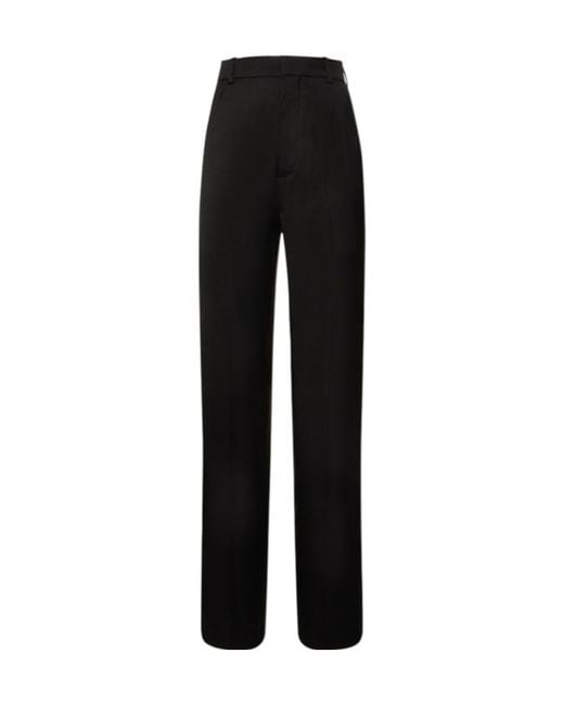 Ann Demeulemeester Black Gertie High Waist Satin Straight Pants