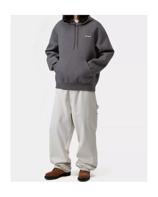Carhartt Gray Hooded Alda Sweatshirt for men