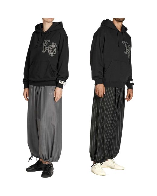 Y-3 Black Comfortable Pullover Hoodie for men