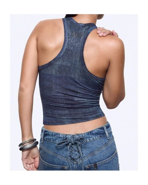 Liu Jo Blue Denim-Finish Top