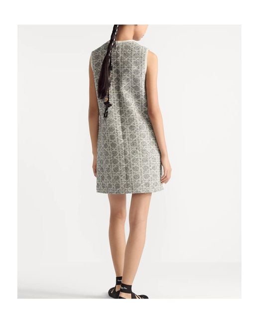 Dior Short Macrocannage Dress in Gray | Lyst