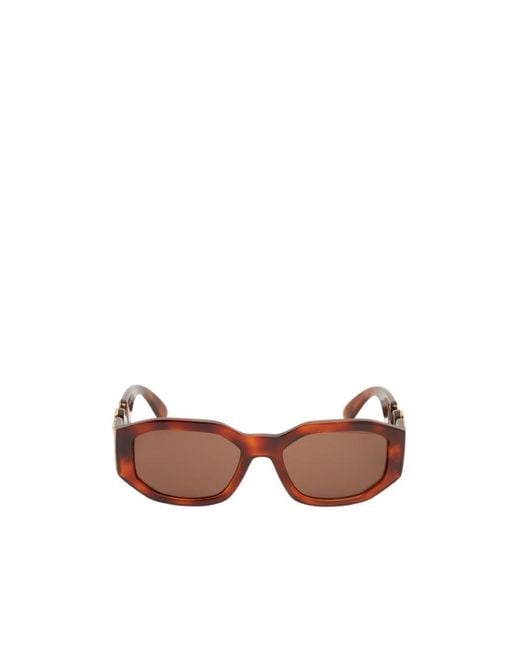 Versace Brown Eyewear Rectangular Frame Sunglasses for men