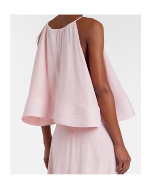 Stella McCartney Pink Silk Crop Top