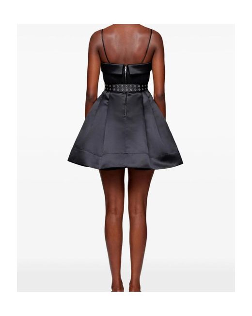 Ganni Black Belted Mini Dress