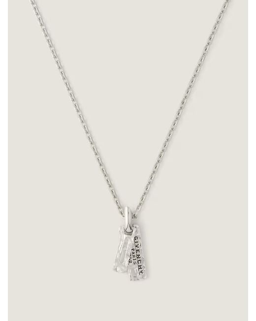 Givenchy White Tape Necklace for men