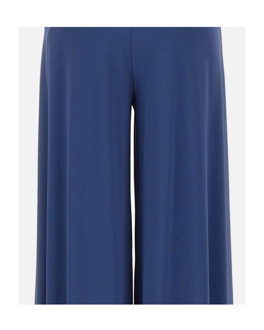 Kaos Blue Wide-Leg Fluid Pants