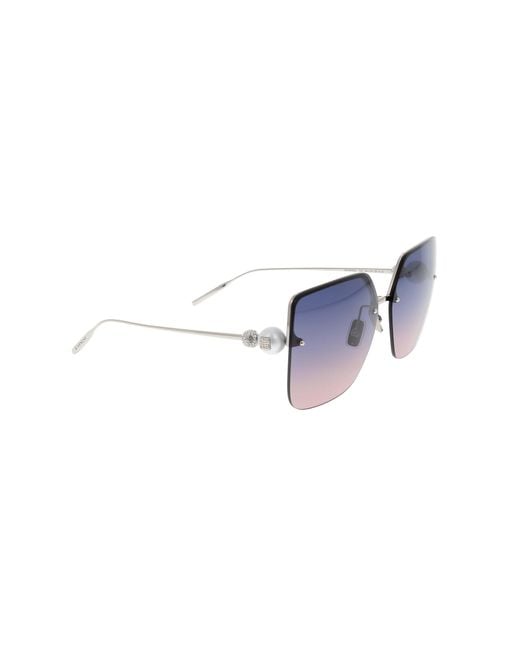 Givenchy Blue Eyewear Butterfly Frame Sunglasses