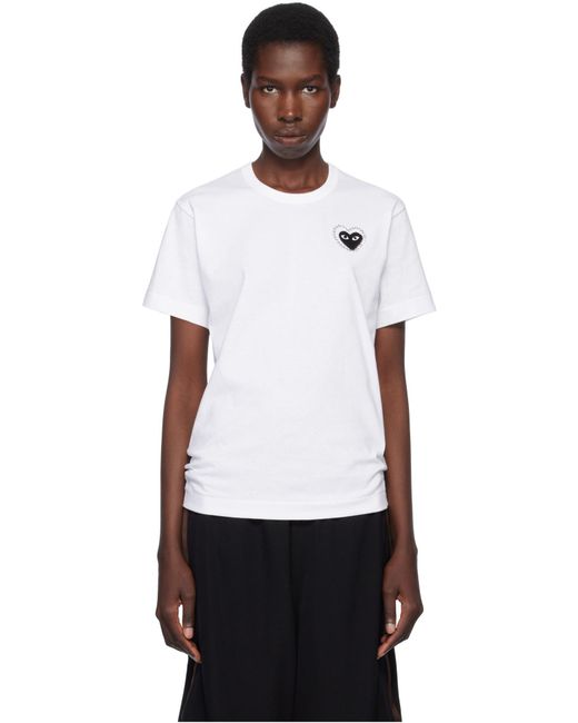 COMME DES GARÇONS PLAY White Crew Neck T-Shirt