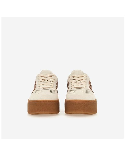 Hogan Brown H-Detail Platform Sneakers