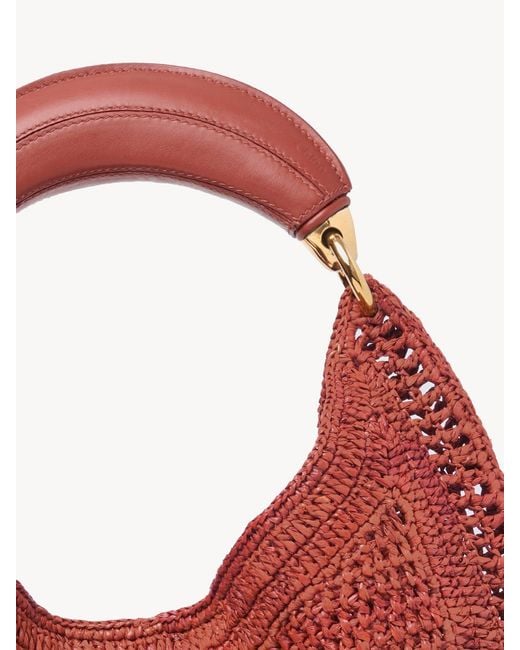 Chloé Red Chloé Summer Banana Woven Shoulder Bag