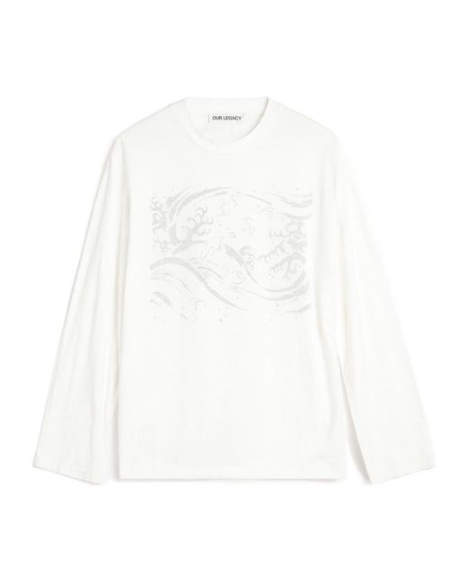 Our Legacy White Box Long-Sleeved T-Shirt for men
