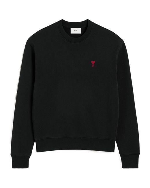 AMI Black Ami De Coeur Crewneck Sweatshirt