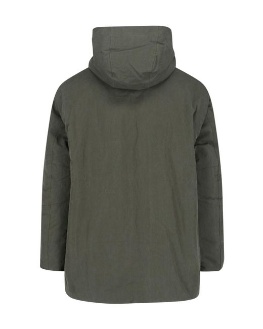 K-Way Green Pocket Detailed Hooded Jacket for men
