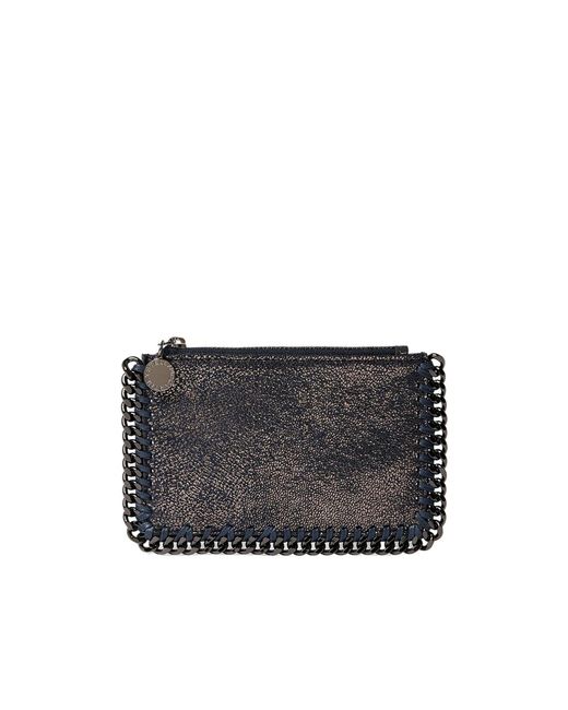Stella McCartney Black Falabella Chain-Trim Wallet