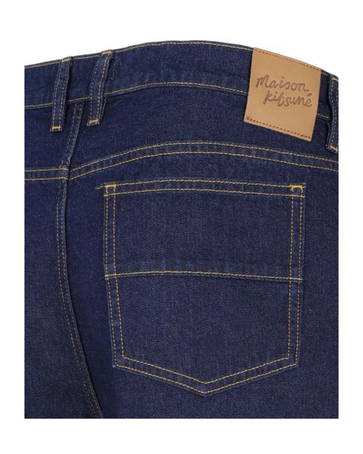Maison Kitsuné Blue Maison Kitsuné Straight Jeans for men