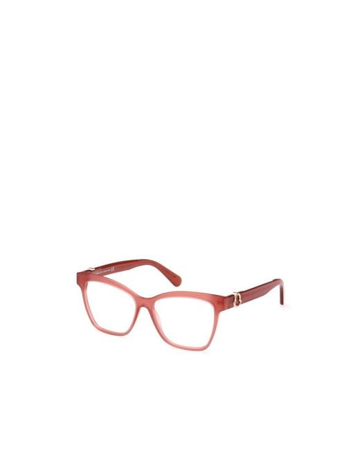 Moncler Pink Eyewear Square Frame Glasses for men
