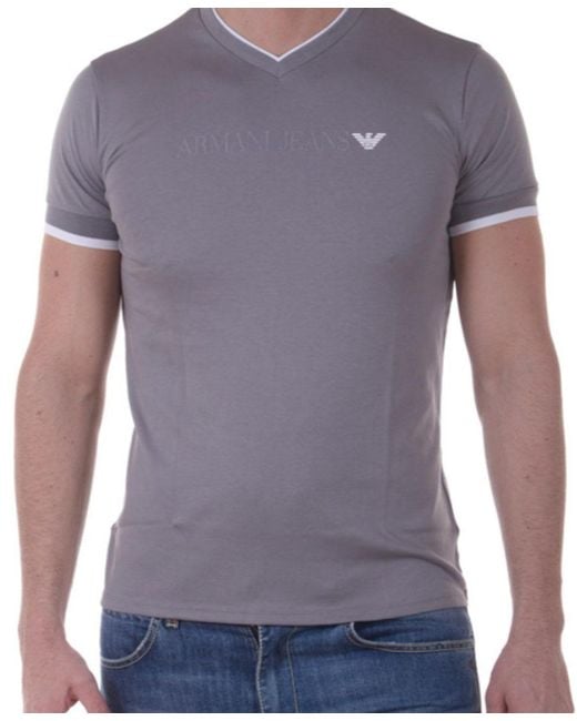 Armani Jeans Purple Logo T-Shirt for men