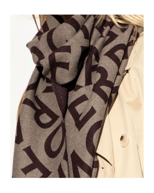 Ferragamo Black Ferragamo Monogram Jacquard Scarf
