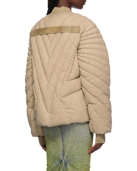 Moncler Brown Radiance Flight Padded Bomber Jacket for men