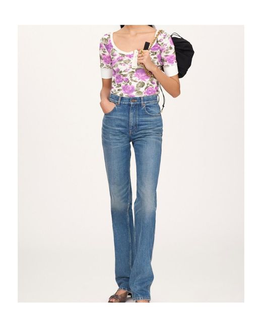 Chloé Pink Chloé All-Over Floral Print Top