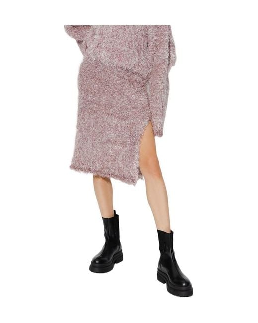 J.W. Anderson Pink Jw Anderson Side-Slit Midi Skirt
