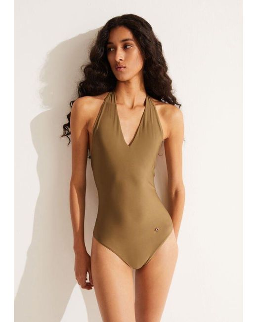 Loro Piana Natural Knot And Bow One-Piece Swimsuit
