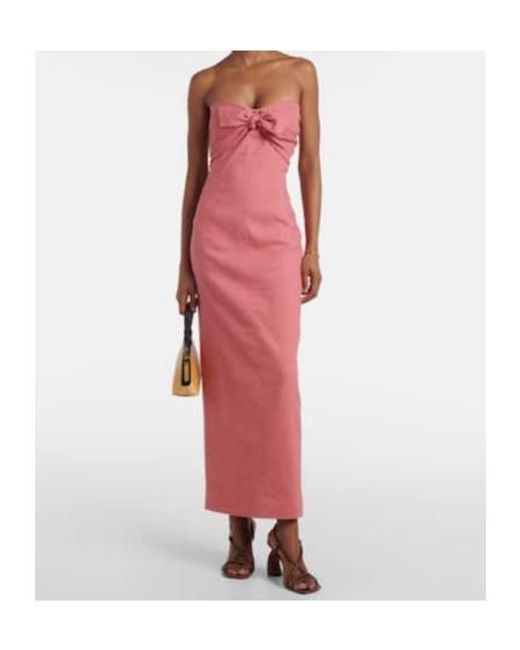 TOVE Pink Rahel Linen And Cotton-Blend Maxi Dress