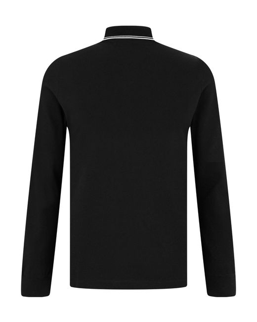 Stone Island Black Logo Patch Polo Shirt for men
