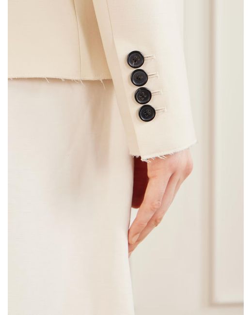 Khaite Natural Rolo Double-Breasted Suit Jacket