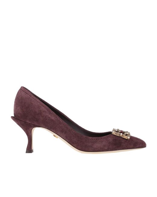 Dolce & Gabbana Purple Solid Color Courts