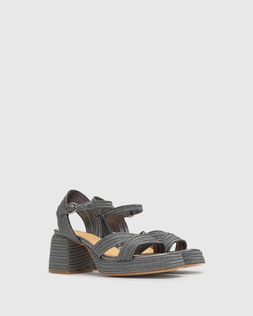 Castaner Metallic Castañer Vallita 142 Platform Heeled Sandals